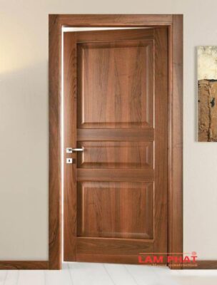 cách âm cửa phòng ngủ bẳng gỗ